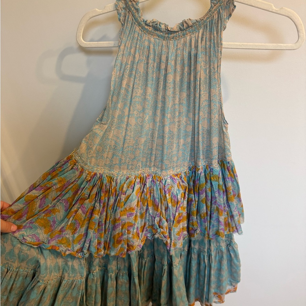 Yvonne S Hippy Sleeveless mini Dress with Ruffle Details - Picture 3 of 3